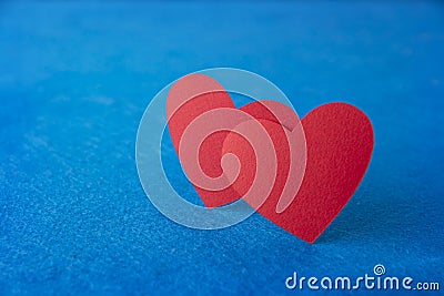 Cute Love Hearts on blue Stock Photo