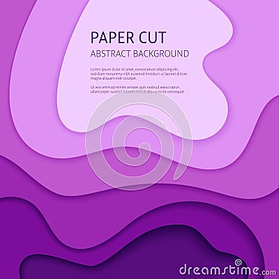 Paper cut vector abstract background Vector Illustration