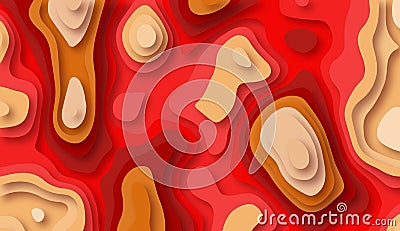 Paper cutout background. Realistic 3d layered smooth objects. Design for branding, advertising with abstract shapes. Modern backgr Stock Photo
