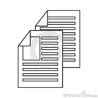 Paper document file isolated icon Vector Illustration