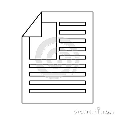 Paper document file isolated icon Vector Illustration