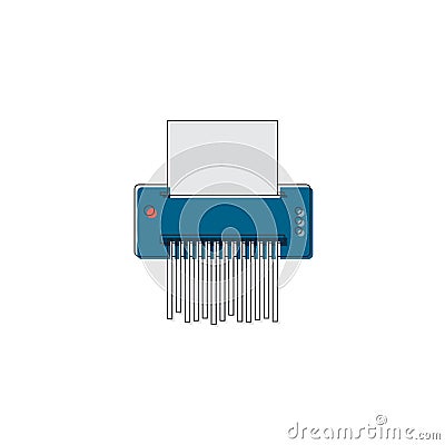 Paper document shredder vector icon symbol isolated on white background Vector Illustration