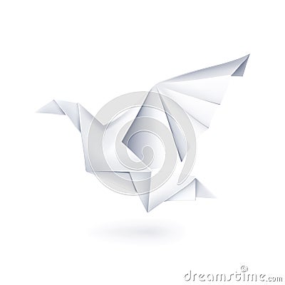 Paper Dove Vector Illustration