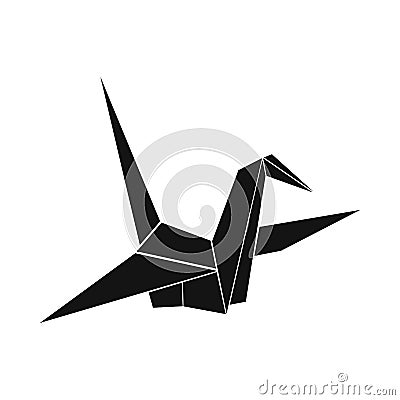 Paper Dove icon, simple style Stock Photo