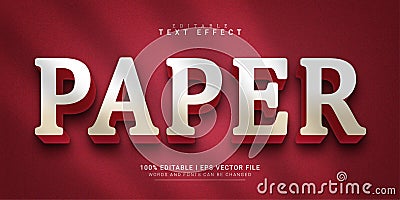 paper editable text effect Vector Illustration