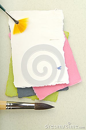 Paper elements for card or scrap-booking Stock Photo