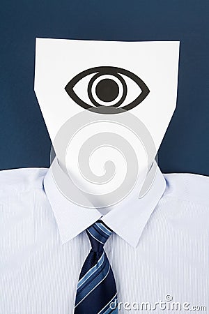 Paper Face and Eye Stock Photo