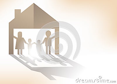 Paper family concept Vector Illustration