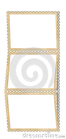 Paper frame for three photos Stock Photo