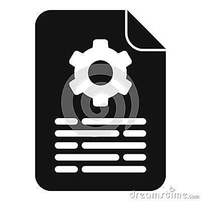 Paper gear cooperation icon simple vector. Machine tech cog Vector Illustration