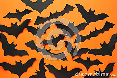 Paper halloween bats Stock Photo