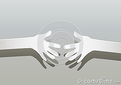 Paper hands Vector Illustration