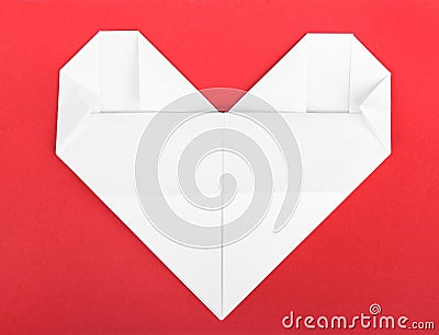 Paper heart origami Stock Photo