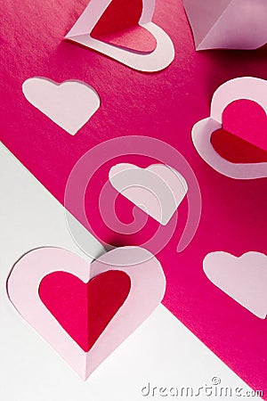 Paper hearts Stock Photo