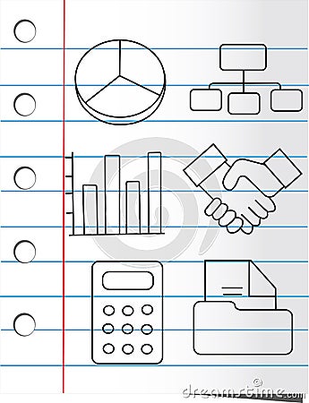 Paper icon set Stock Photo