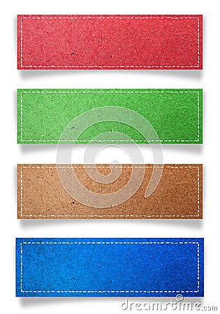 Paper label sticker Stock Photo