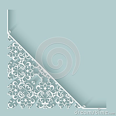 Paper lace corner Vector Illustration