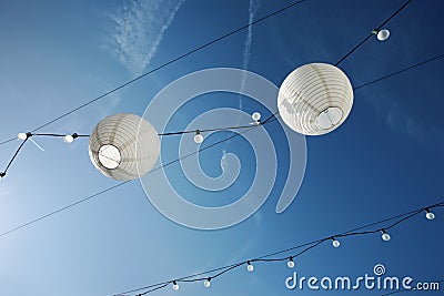 Paper lanterns Stock Photo