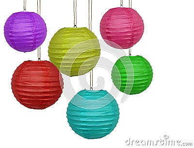 Paper lanterns Stock Photo