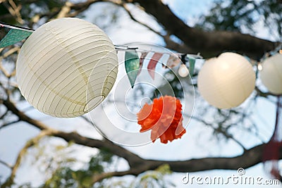 Paper lanterns Stock Photo