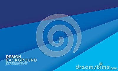 Paper layer blue abstract background. Use for banner, cover, poster, wallpaper, design with space for text Vector Illustration