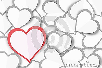 Paper Love Heart Background Stock Photo