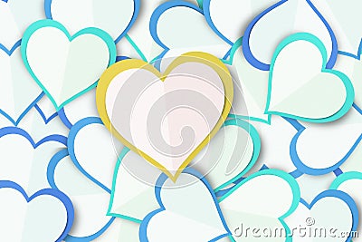 Paper Love Heart Background Stock Photo