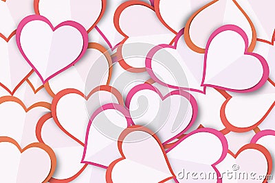 Paper Love Heart Background Stock Photo