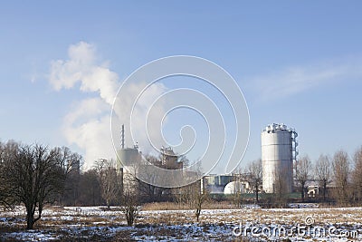 Paper mill factory parenco near Renkum in the netherlands on win Stock Photo