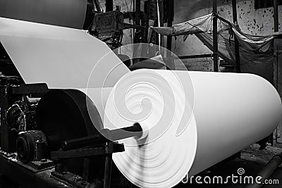 Paper mill Machine Stock Photo