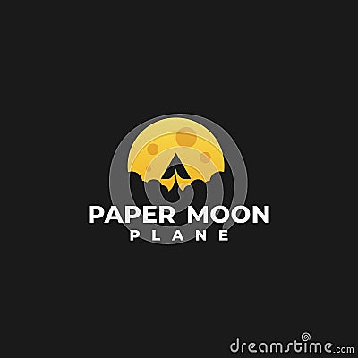 Paper Moon illustration vector Vector Illustration