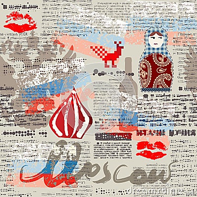 Paper Moscow Vector Illustration