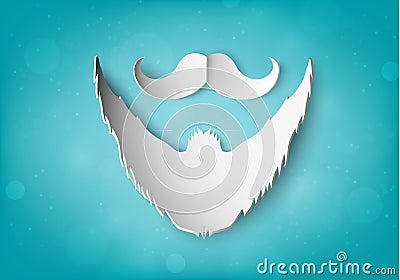 Paper mustache Vector Illustration