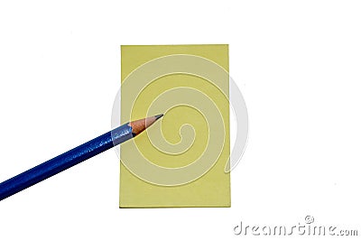 Paper note pencil Stock Photo