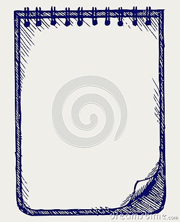 Paper with notebook Vector Illustration