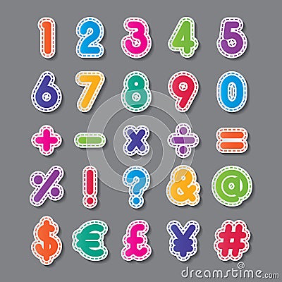 Paper number and symbol Vector Illustration