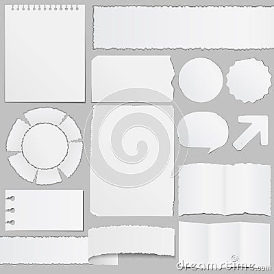 Paper objects Vector Illustration