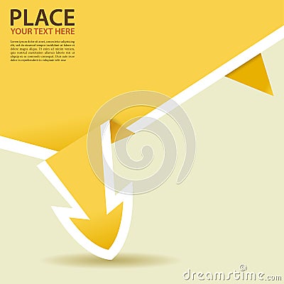 Paper Origami Arrow Vector Illustration