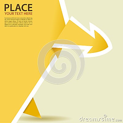 Paper Origami Arrow Vector Illustration