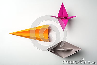 Paper origami Stock Photo