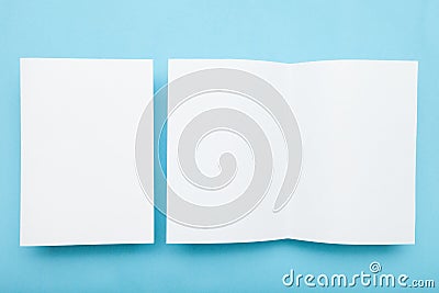 A5 paper page template, flyer blank mockup Stock Photo