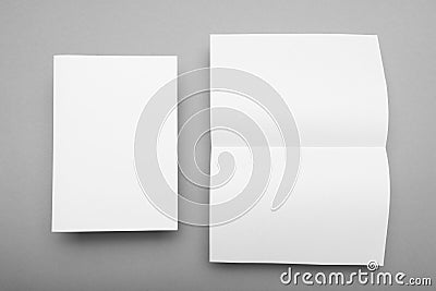 A5 paper page template, flyer blank mockup Stock Photo