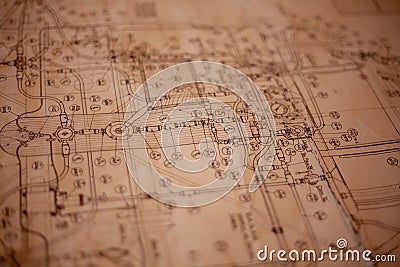 A paper plan Editorial Stock Photo