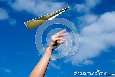 Paper Plane Stock Photo