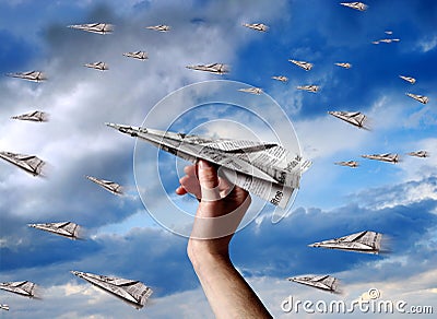 Paper plane Stock Photo