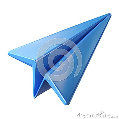 Paper Plane 3D Icon for Fast and Efficient Message Sending with a High-Quality Digital Look Stock Photo