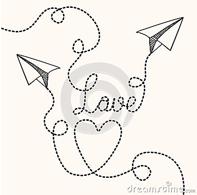 Paper plane design Vector Illustration