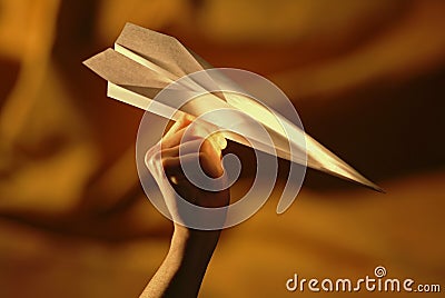 Paper plane Stock Photo