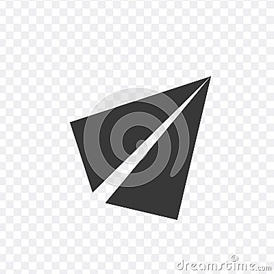 Paper plane icon. Stock vector illustration isolated on white background Cartoon Illustration