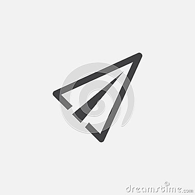 Paper plane icon Vector illustration isolated on white . Vector Illustration